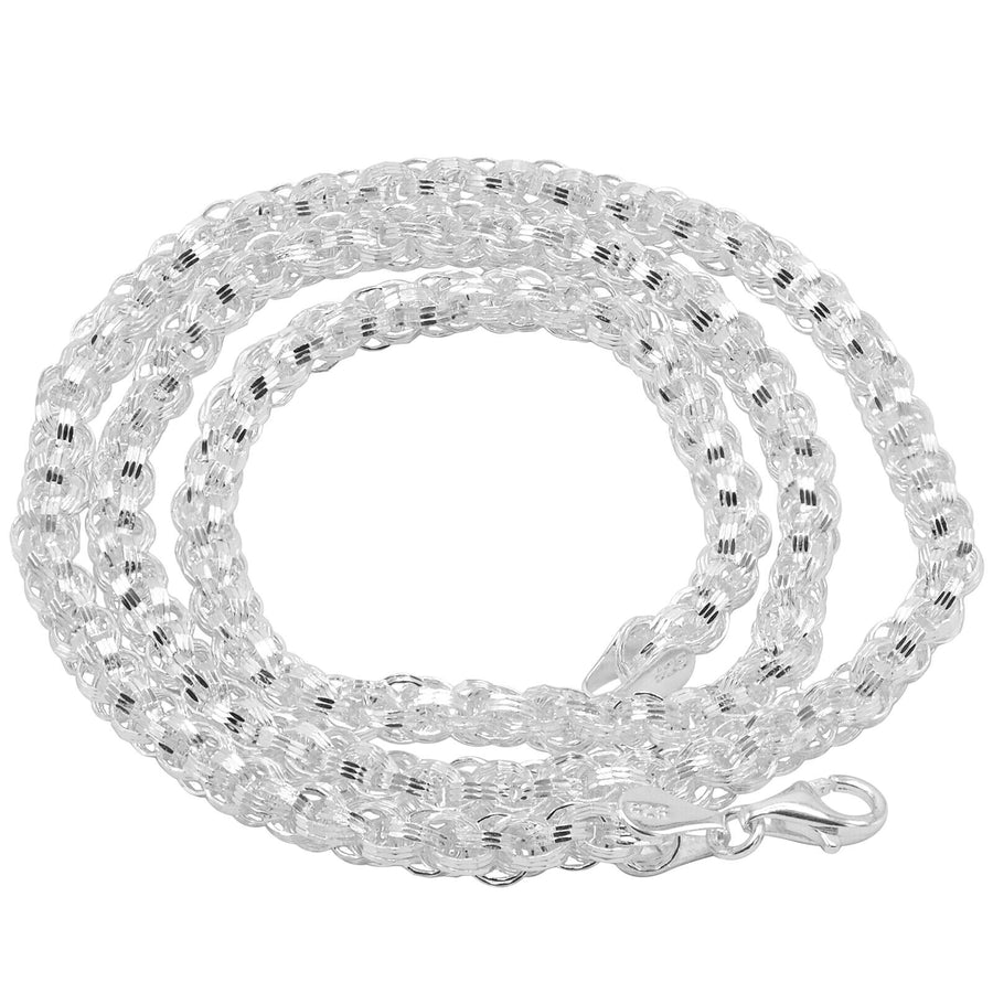 925 Sterling Silver 4 mm Handmade Luxury Designer Chain Lobster Clasp 18 Inches