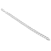 925 Pure Solid Sterling Silver 8 mm Cuban Link Curb Chain Men Bracelet 8 Inches
