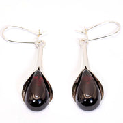 925 Solid Sterling Silver Baltic Cherry Amber Designer Drop Beautiful Earrings