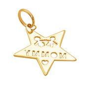 10k Solid Pure Yellow Gold Star Son Daughter Mommy Family Hearts Adorable Charm