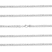 925 Sterling Silver 4 mm Handmade Luxury Designer Chain Lobster Clasp 18 Inches