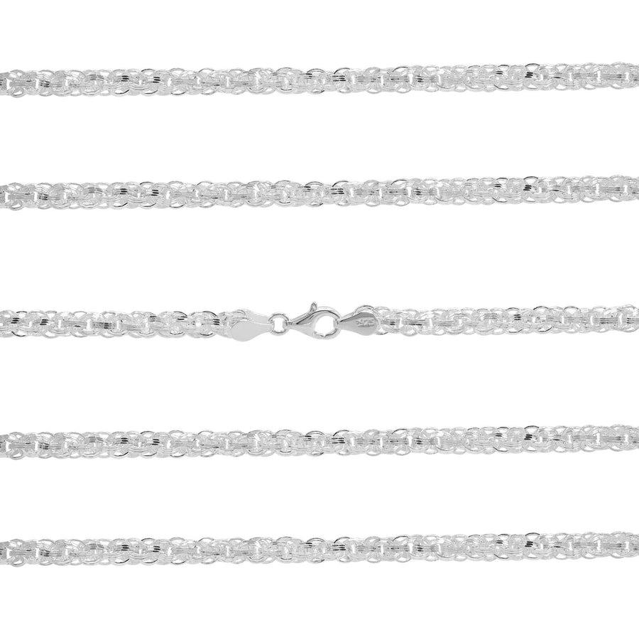 925 Sterling Silver 4 mm Handmade Luxury Designer Chain Lobster Clasp 18 Inches