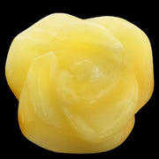 925 Solid Sterling Silver Butterscotch Baltic Amber Designer Rose Stud Earrings