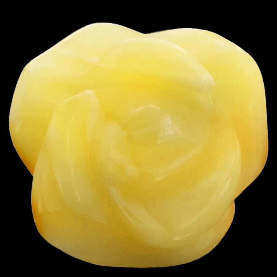 925 Solid Sterling Silver Butterscotch Baltic Amber Designer Rose Stud Earrings