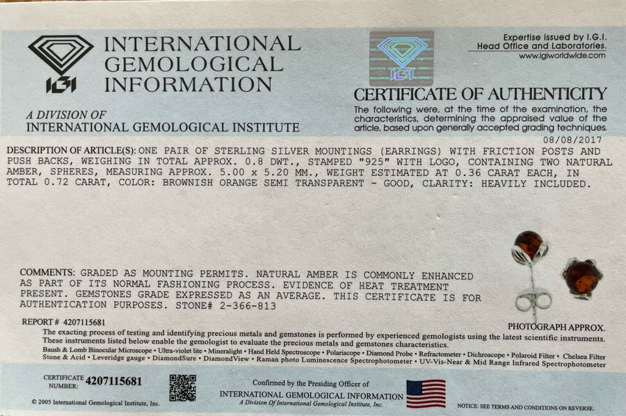 925 Solid Pure Sterling Silver Lemon Baltic Amber Designer Flower Stud Earrings