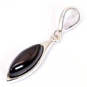 925 Solid Sterling Silver Baltic Cherry Amber Marquise Beautiful Drop Pendant