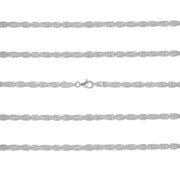 925 Sterling Silver 3 mm Handmade Fancy Wire Knot Chain Lobster Clasp 18 Inches