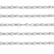 925 Sterling Silver 6 mm Handmade Fancy Wire Knot Chain Lobster Clasp 18 Inches