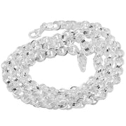 925 Sterling Silver 4 mm Handmade Fancy Designer Chain Lobster Clasp 18 Inches