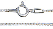925 Solid Sterling Silver Classic Box Venetian Nice Chain 1 mm Spring Ring Clasp
