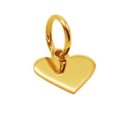 14k Solid Yellow Fine Gold Heart Love Beautiful Delicate Small Charm Pendant