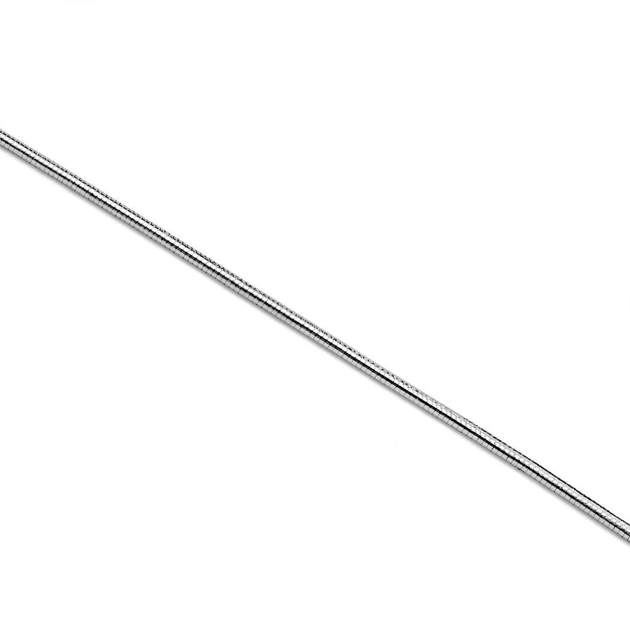 925 Solid Sterling Silver Round Snake Chain 1.2 mm Rectangular Lobster Clasp