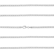 925 Sterling Silver 3 mm Handmade Trojan Shiny Chain Lobster Clasp 18.5 Inches