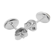 925 Solid Pure Sterling Silver Green Real Baltic Amber Oval Small Stud Earrings