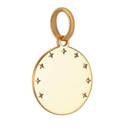 10k Pure Solid Yellow Gold Tree of Life Stars Round Delicate Small Charm Pendant