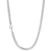 925 Sterling Silver 3 mm Handmade Trojan Shiny Chain Lobster Clasp 18.5 Inches