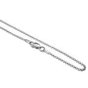 925 Pure Solid Sterling Silver 1.5 mm Classic Rolo Shiny Sturdy Belcher Chain