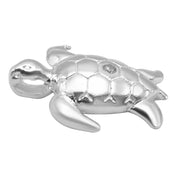 925 Solid Sterling Silver Shiny Delicate Beautiful Sea Turtle Small Charm Slider