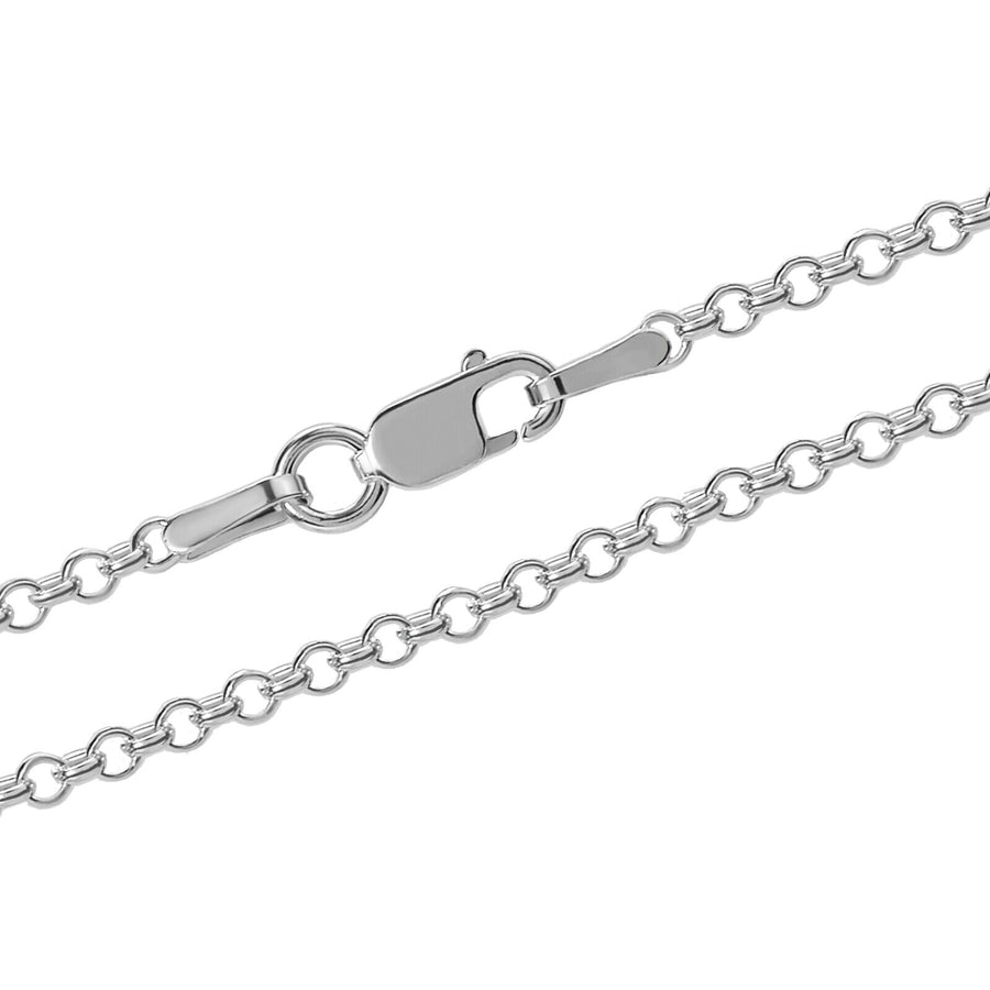 925 Pure Solid Sterling Silver 1.5 mm Classic Rolo Shiny Sturdy Belcher Chain