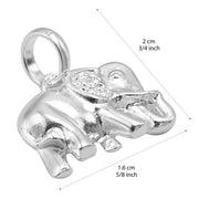 925 Solid Pure Sterling Silver Shiny Delicate Beautiful Elephant Small Charm