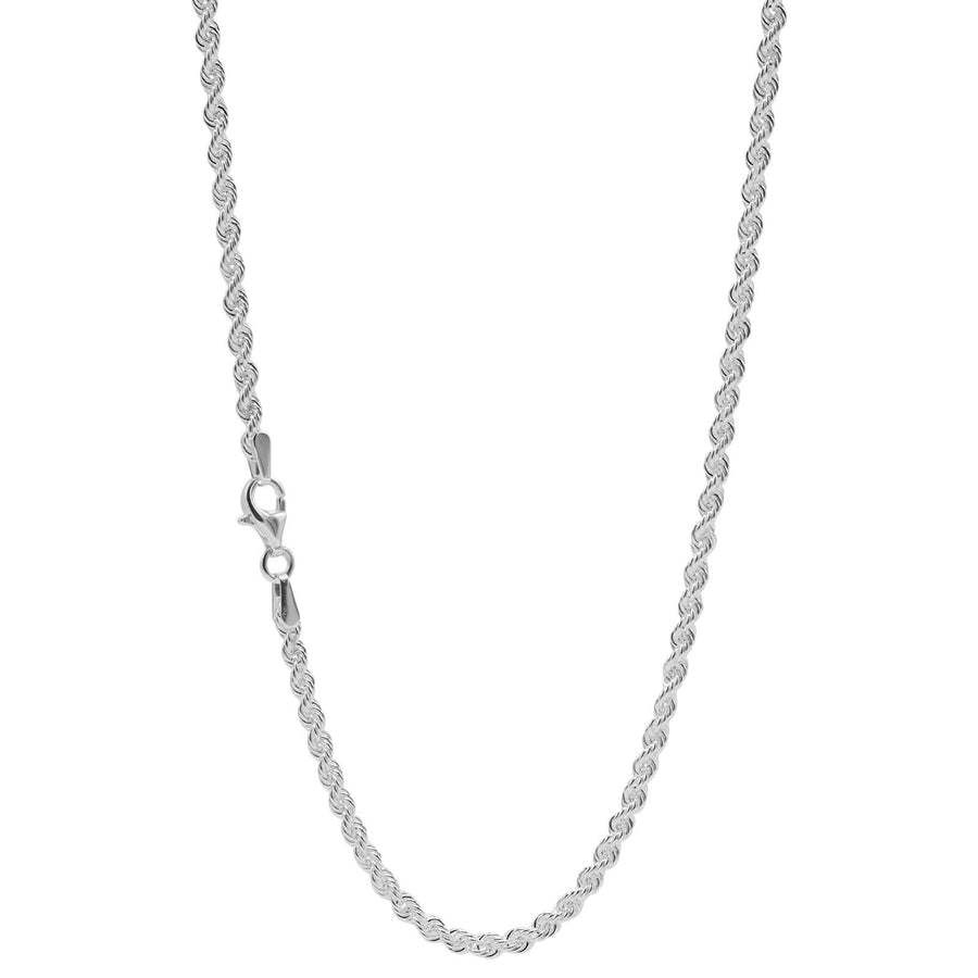 925 Sterling Silver 2 mm Handmade French Rope Chain Lobster Clasp 18 Inches