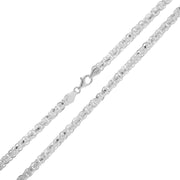 925 Sterling Silver 4 mm Handmade Luxury Designer Chain Lobster Clasp 18 Inches