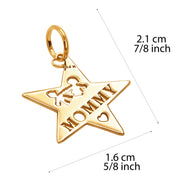 10k Solid Pure Yellow Gold Star Son Daughter Mommy Family Hearts Adorable Charm