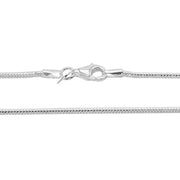 925 Real Solid Sterling Silver Round Snake Chain 1.5 mm Women Men Lobster Clasp