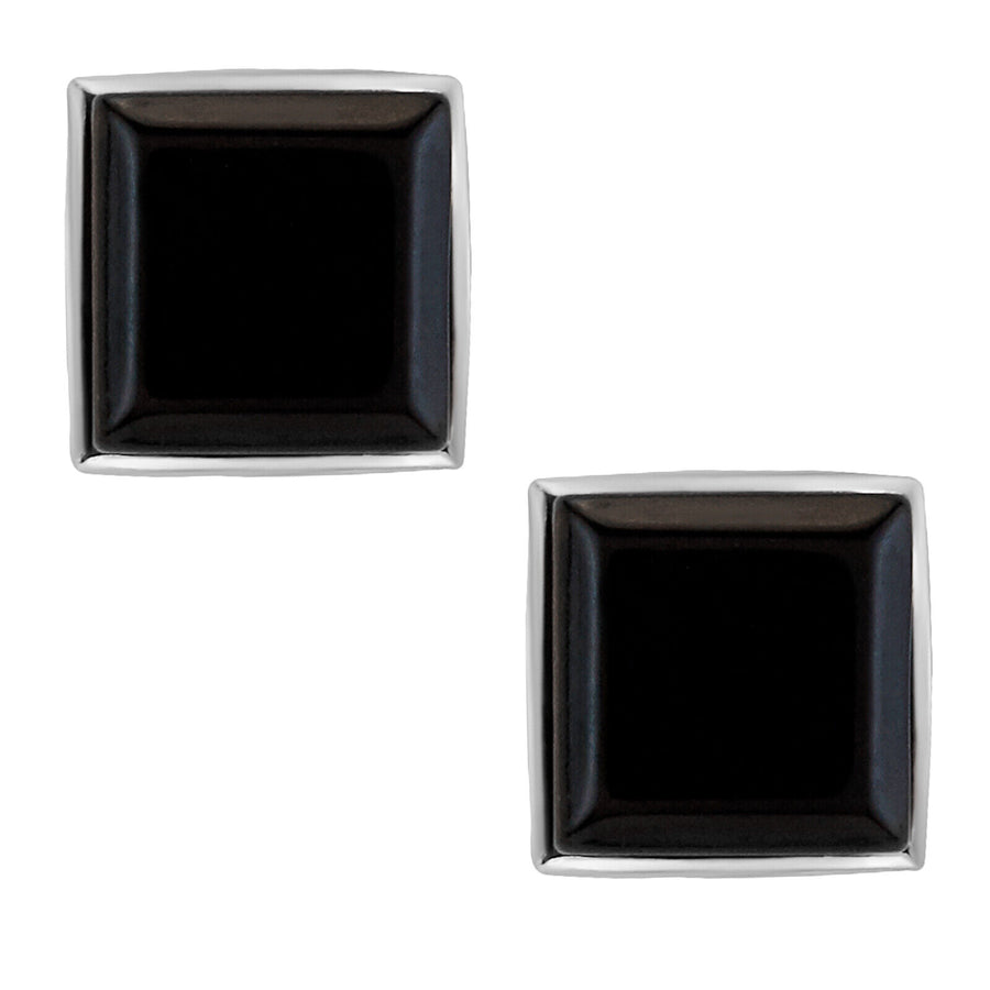 925 Solid Pure Sterling Silver Dark Red Baltic Amber Square Medium Stud Earrings