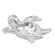 925 Solid Sterling Silver Shiny Delicate Beautiful Sea Turtle Small Charm Slider