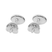 925 Solid Pure Sterling Silver Dark Red Baltic Amber Oval Small Stud Earrings