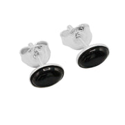 925 Solid Pure Sterling Silver Dark Red Baltic Amber Oval Small Stud Earrings