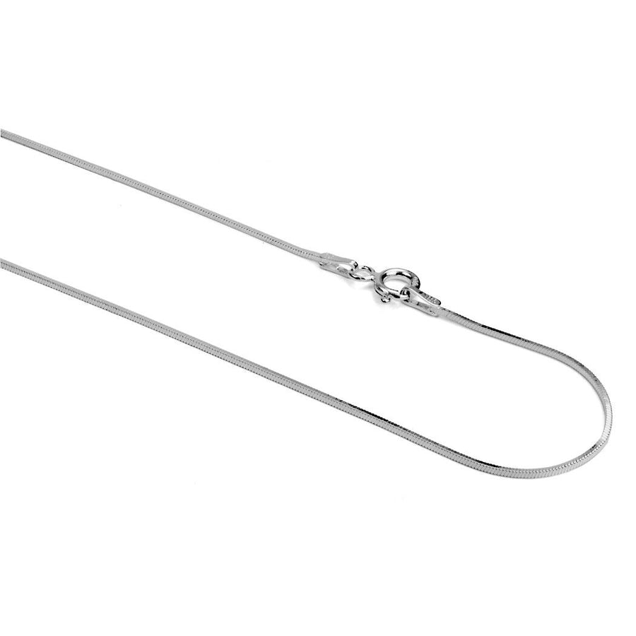 925 Solid Pure Sterling Silver 925 Round Snake Chain 0.8 mm Spring Ring Clasp