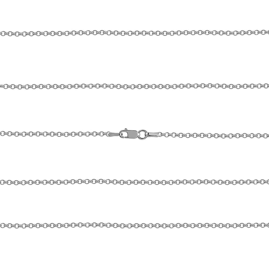 925 Pure Solid Sterling Silver 1.5 mm Classic Rolo Shiny Sturdy Belcher Chain