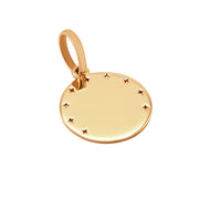 14k Pure Solid Yellow Gold Tree of Life Round Laser Cut Delicate Charm Pendant