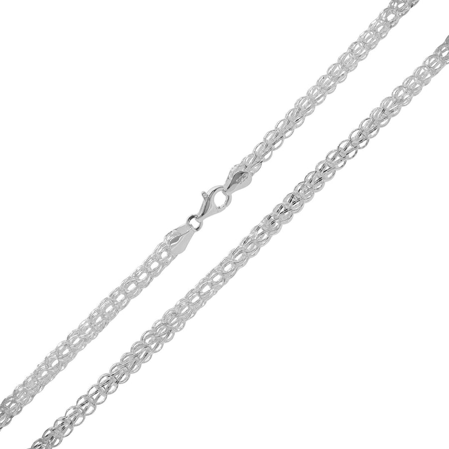 925 Sterling Silver 4 mm Handmade Luxury Shiny Chain Lobster Clasp 18 Inches