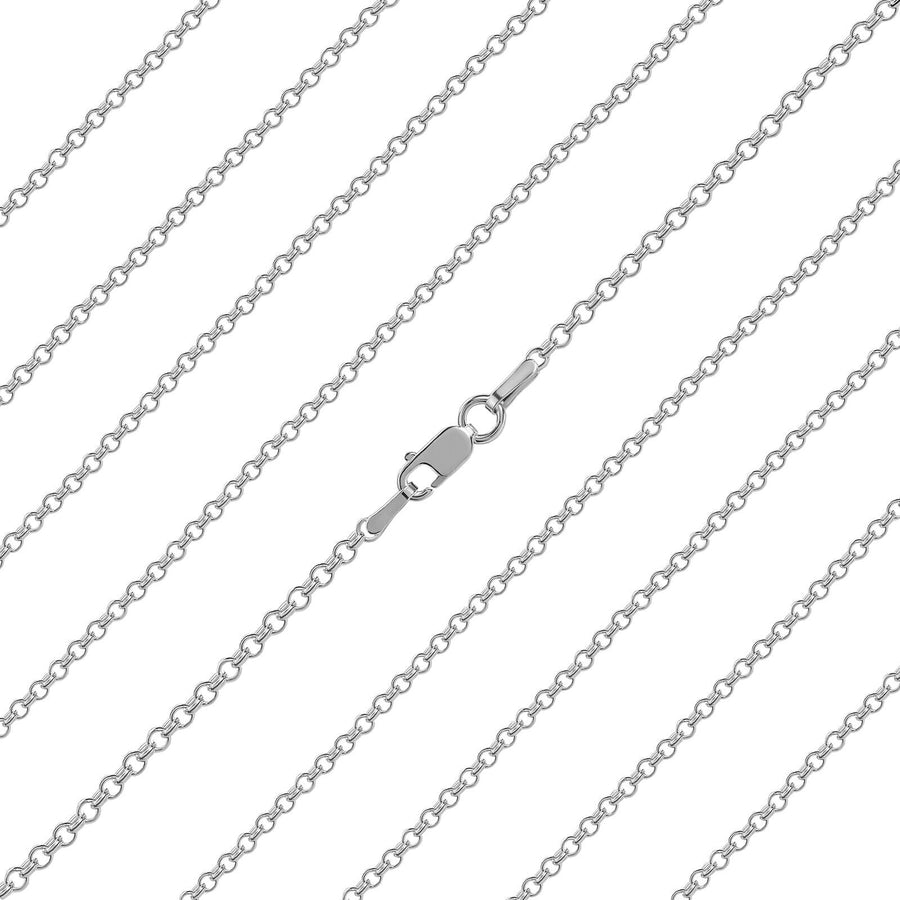 925 Pure Solid Sterling Silver 1.5 mm Classic Rolo Shiny Sturdy Belcher Chain