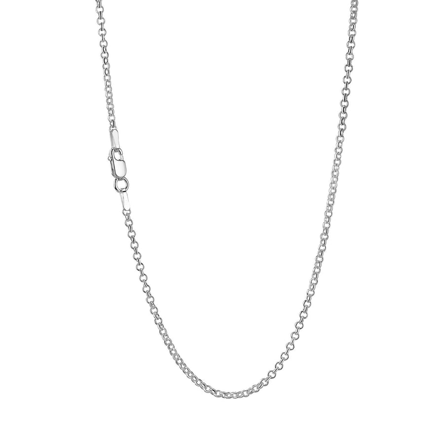 925 Pure Solid Sterling Silver 1.5 mm Classic Rolo Shiny Sturdy Belcher Chain