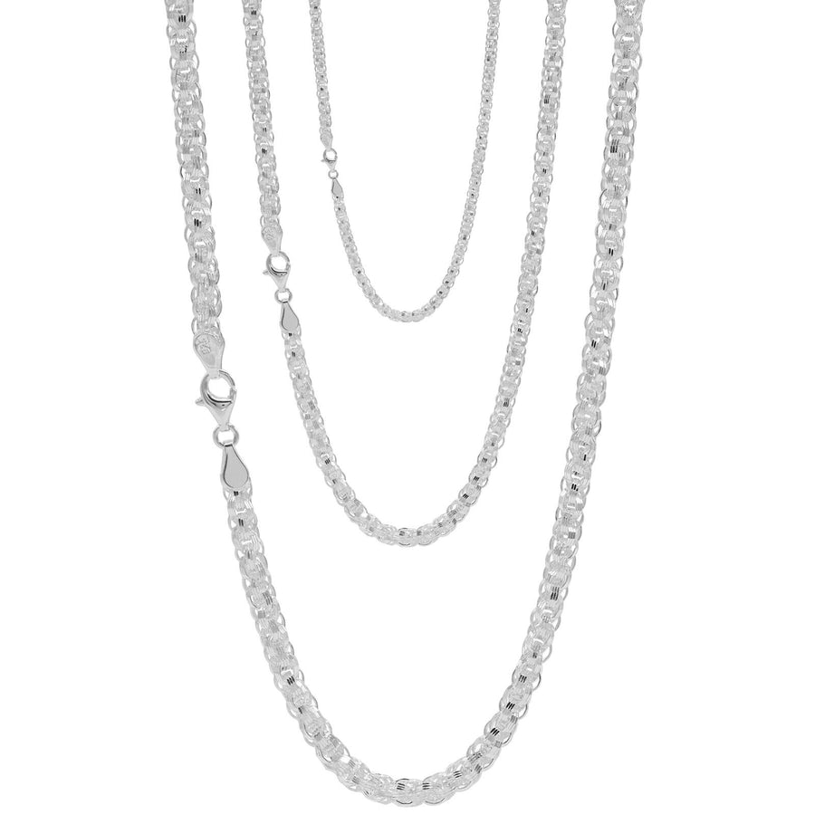 925 Sterling Silver 4 mm Handmade Luxury Designer Chain Lobster Clasp 18 Inches