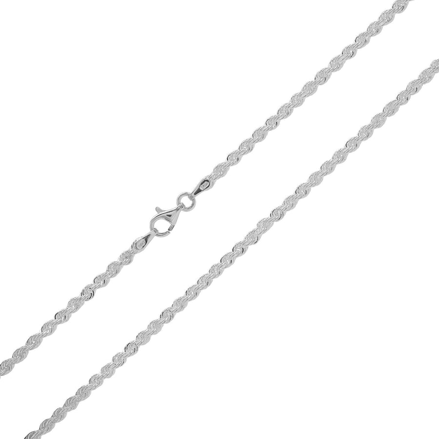 925 Sterling Silver 2 mm Handmade French Rope Chain Lobster Clasp 18 Inches