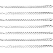 925 Pure Solid Sterling Silver 8 mm Cuban Link Curb Chain Men Bracelet 8 Inches