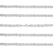 925 Sterling Silver 5 mm Handmade Luxury Designer Chain Lobster Clasp 18 Inches