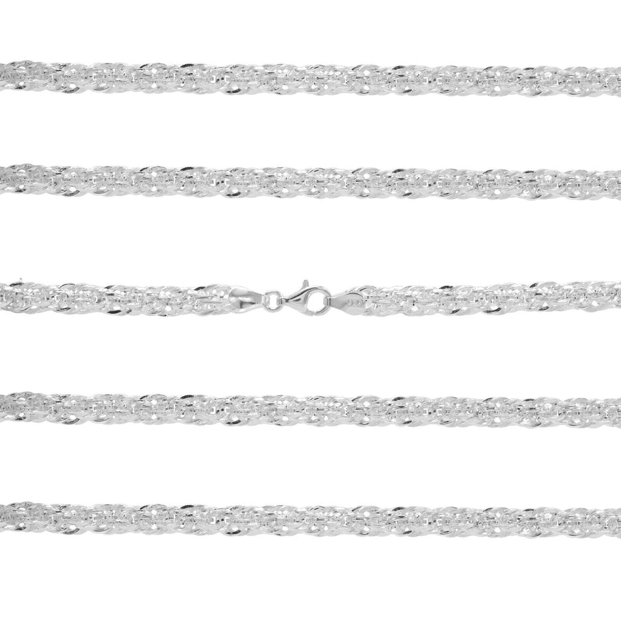 925 Sterling Silver 5 mm Handmade Luxury Designer Chain Lobster Clasp 18 Inches