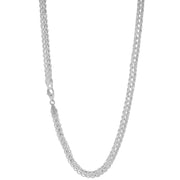 925 Sterling Silver 4 mm Handmade Luxury Shiny Chain Lobster Clasp 18 Inches