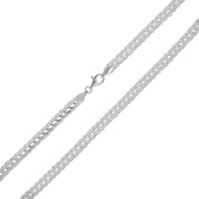 925 Sterling Silver 5 mm Handmade Fancy Wire Knot Chain Lobster Clasp 18 Inches