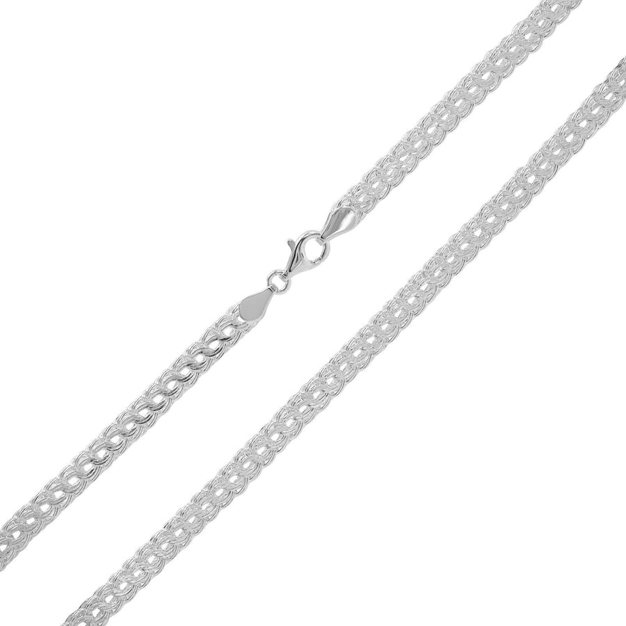 925 Sterling Silver 5 mm Handmade Fancy Wire Knot Chain Lobster Clasp 18 Inches