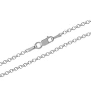 925 Pure Solid Sterling Silver 1.5 mm Classic Rolo Shiny Sturdy Belcher Chain