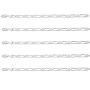 925 Pure Solid Sterling Silver 7 mm Figaro Link Chain Men Nice Bracelet 8 Inches