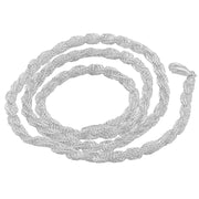 925 Sterling Silver 3 mm Handmade Fancy Wire Knot Chain Lobster Clasp 18 Inches