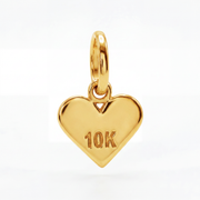 10K Yellow Gold Plain Polished Heart Pendant Engravable Romantic Fine Jewelry Meaningful Gift